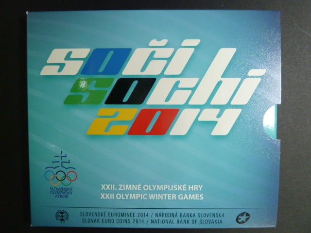 2014 ročníková sada euromincí OH Soči