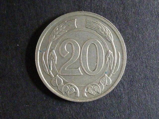 20 Haléř 1921 - zkušební ražba Kremnica, průměr 20 mm, J.Čejka, J.Reisner, Chlapovič 26, M.CH. typ 1, velmi vzácný