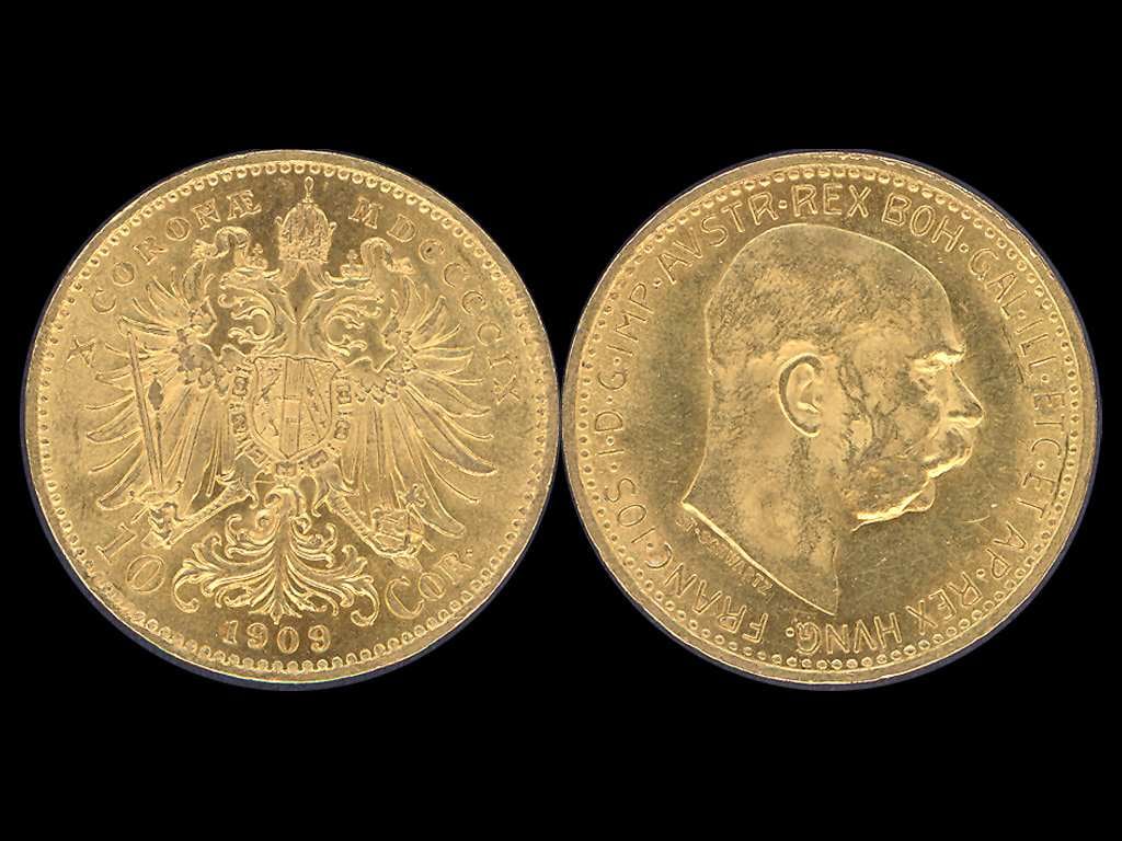 10 Koruna 1909 typ Schwartz