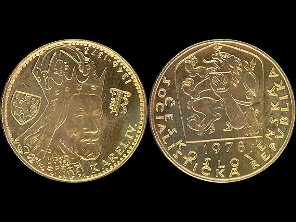 1 Dukát Karel IV. 1978