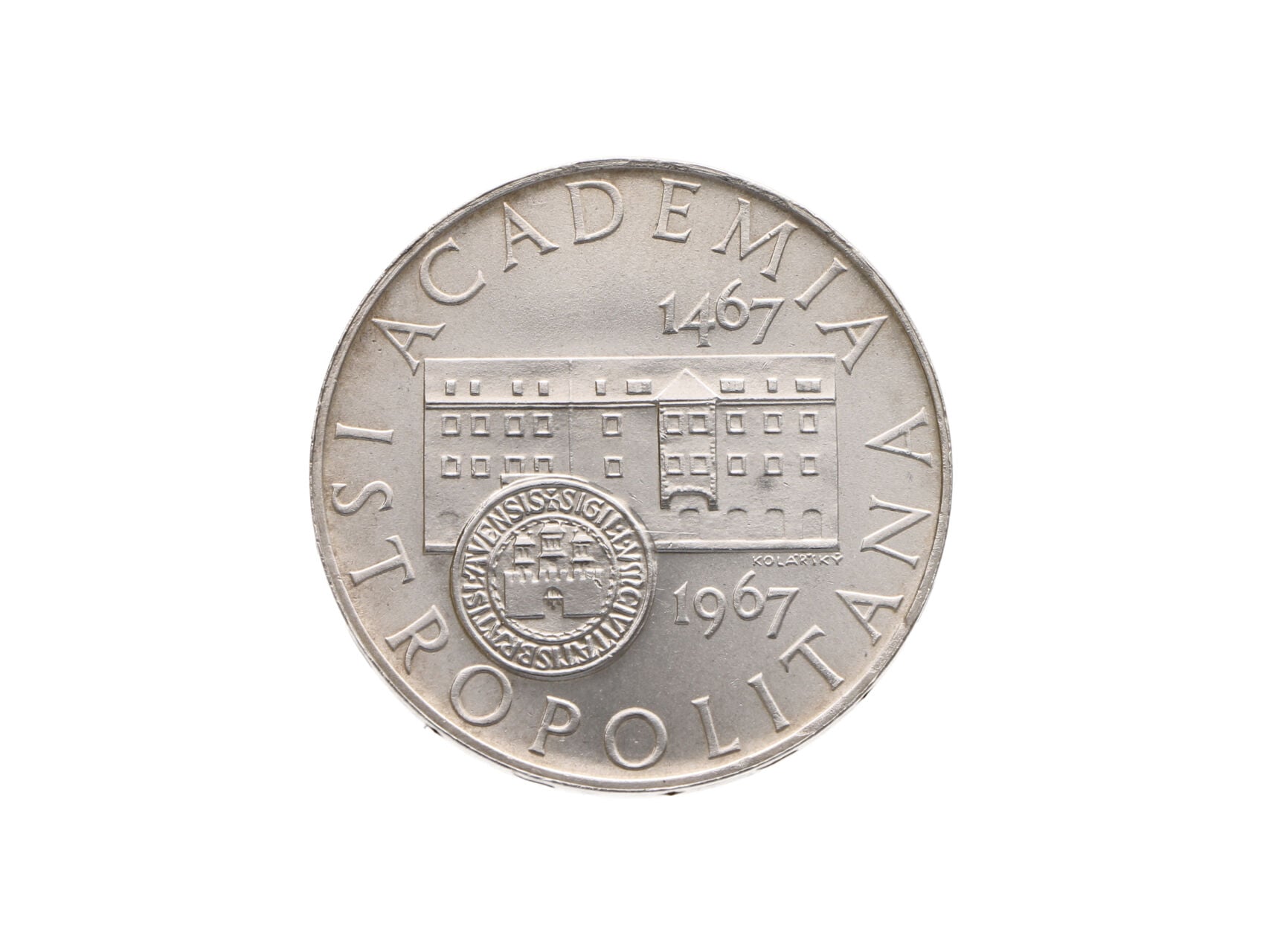 10 Kčs 1967, 500. výročí založení Academie Istropolitany_