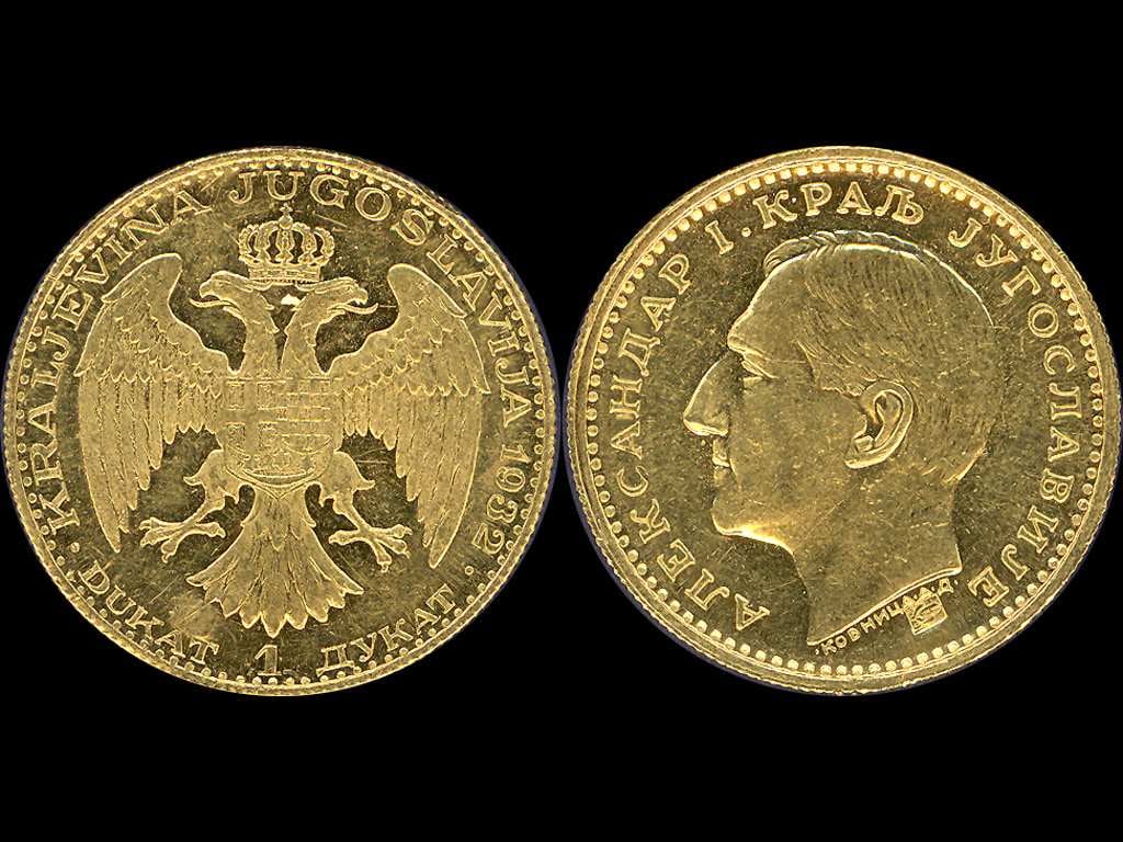 1 Dukát 1932 s kontramarkou "klas"