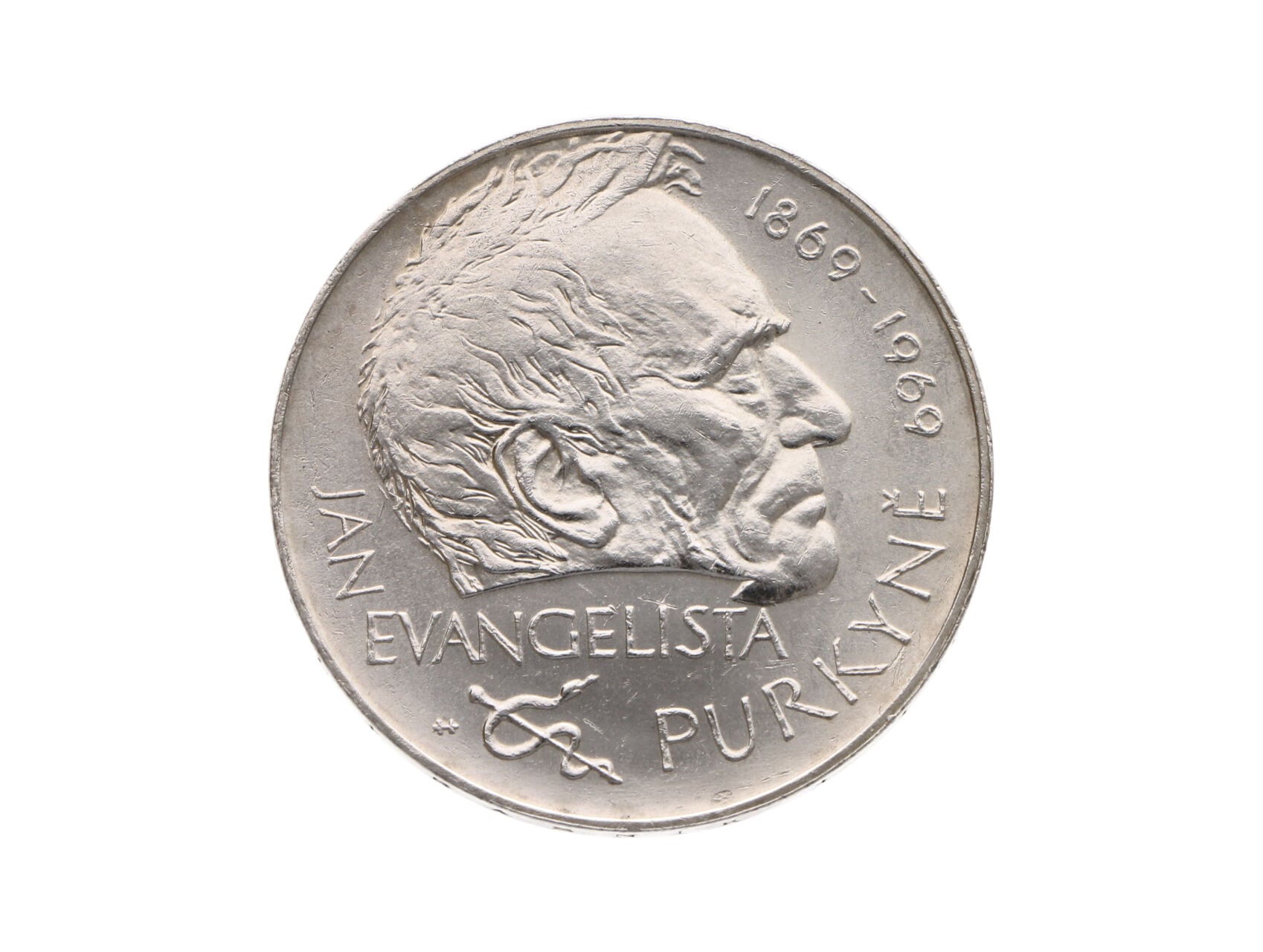 25 Kčs 1969, 100. výročí úmrtí Jana Evangelisty Purkyně_