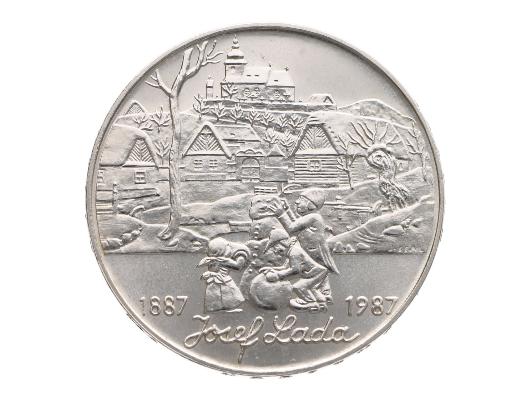 500 Kčs 1987, 100. výročí narození Josefa Lady_