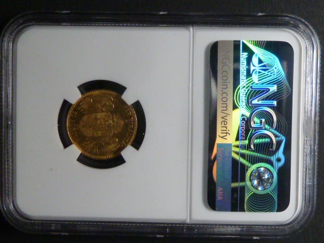 10 Koruna 1911 KB NGC MS 62