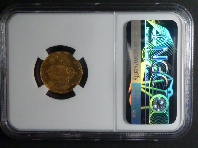 10 Koruna 1911 KB NGC MS 63