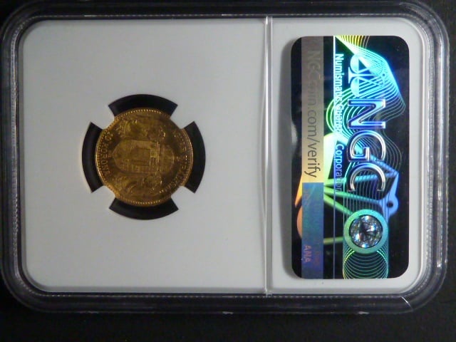 10 Koruna 1910 KB NGC MS 63