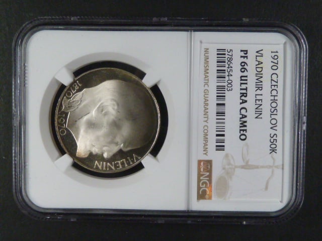 50 Kčs 1970 100.výročí narození V.I.Lenina, NGC PF 66 ULTRA CAMEO