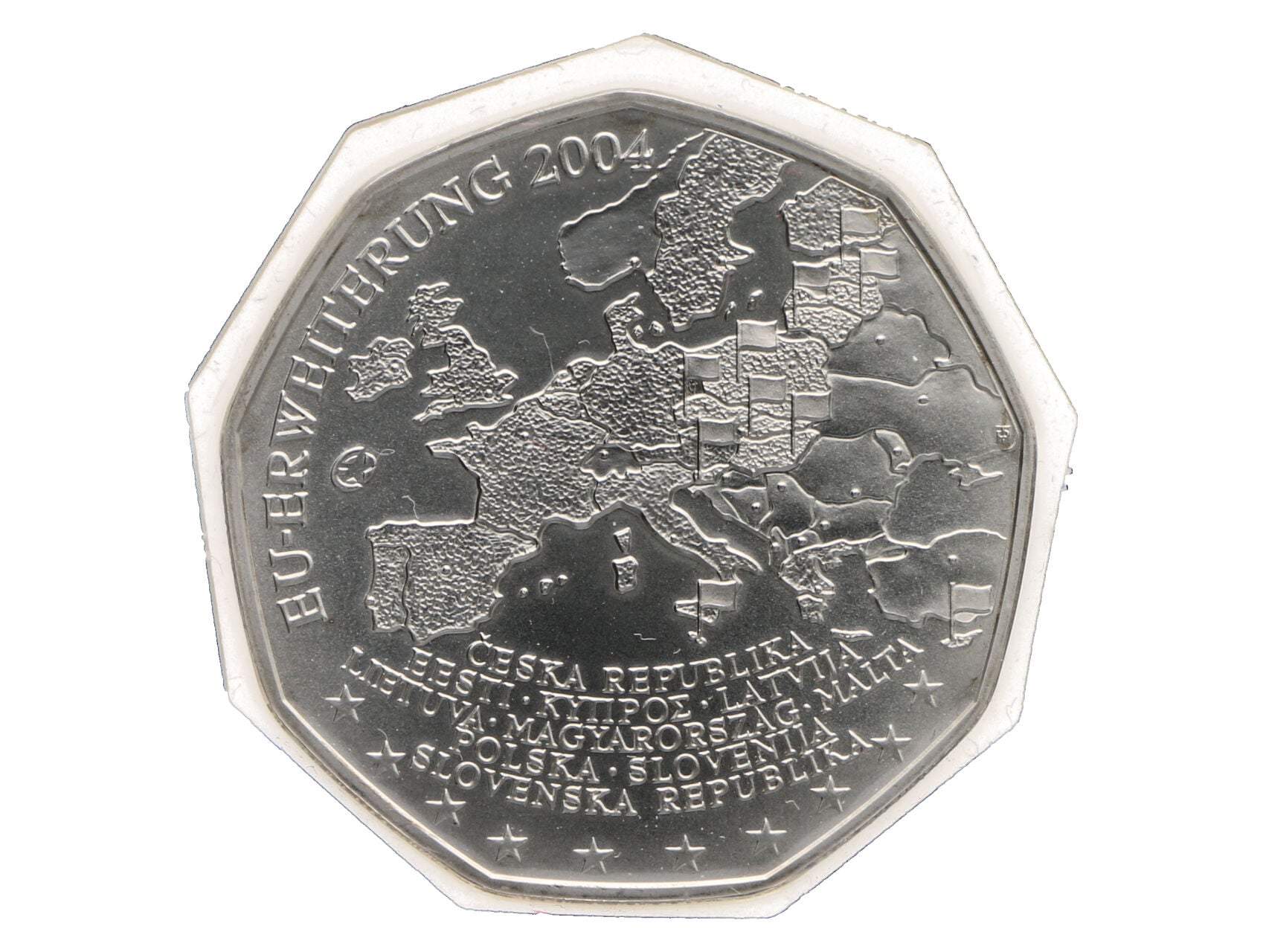 5 Euro 2004 EU,v kartě ,Ag 0.800, 10g_