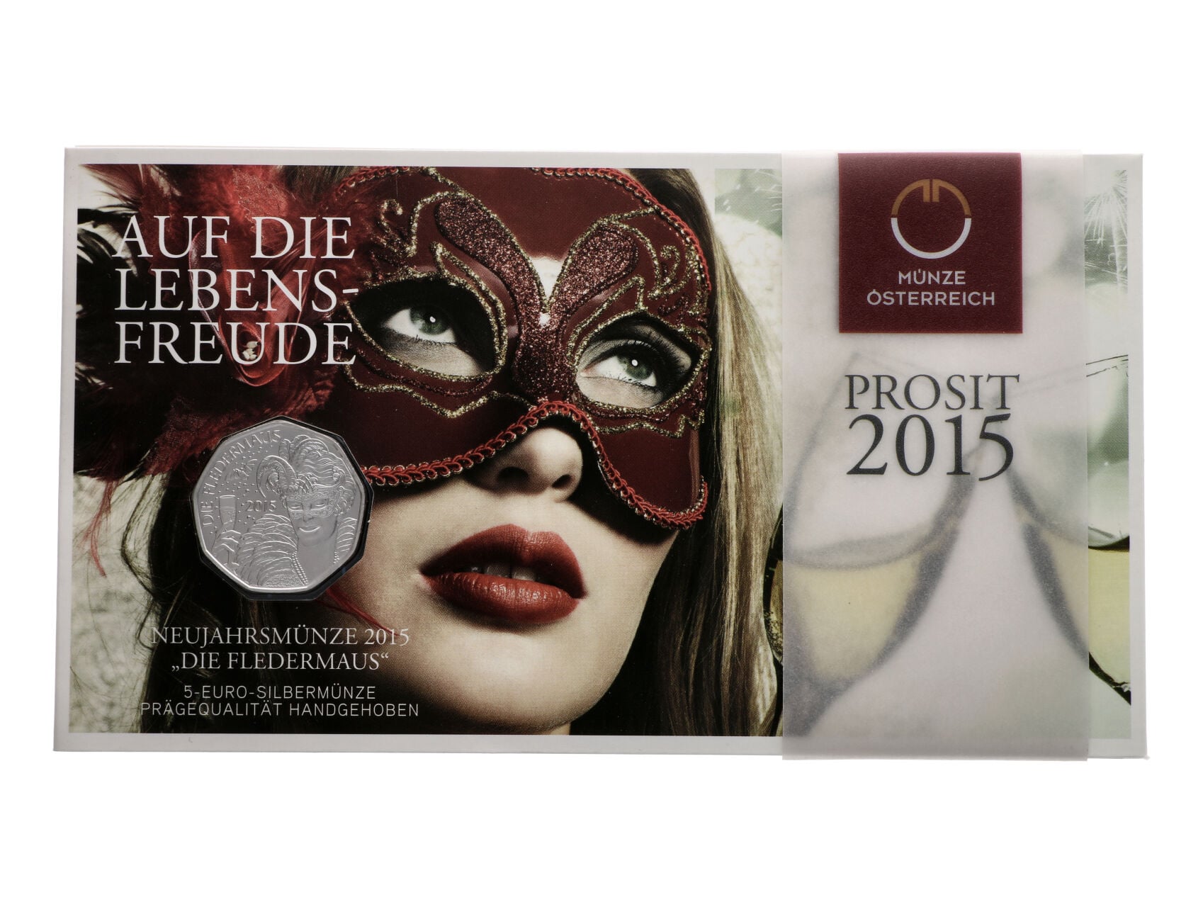 5 Euro 2015 "S chutí do života", 0.800 Ag, 10g_