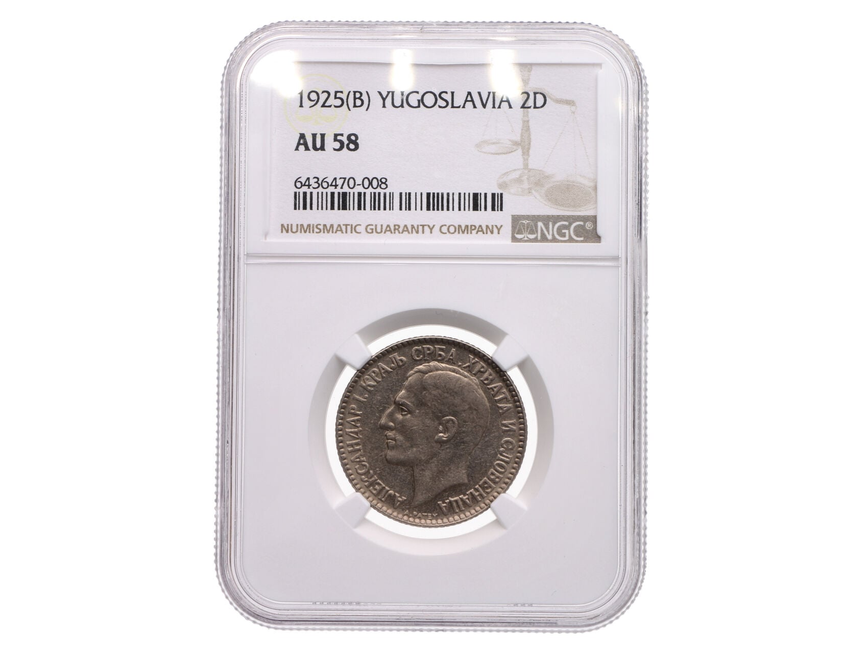 2 Denara 1925B, NGC AU58_