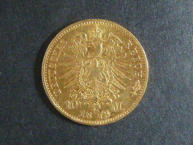 Prusko 10 Mark 1873 C, J.242