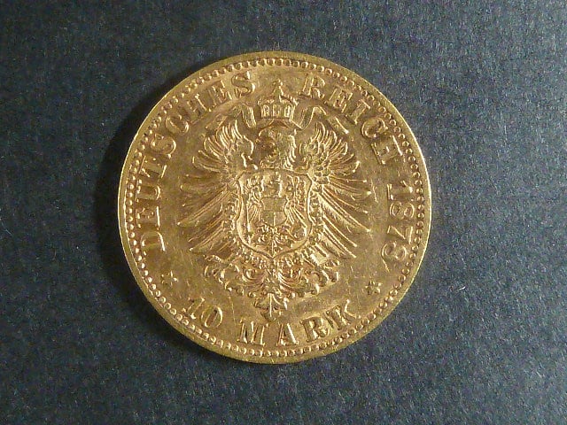 Prusko 10 Mark 1878 C, J.245