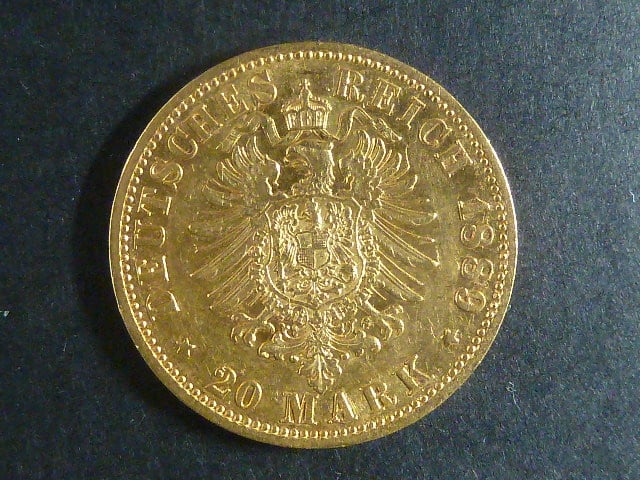 Prusko 20 Mark 1889 A, J.250