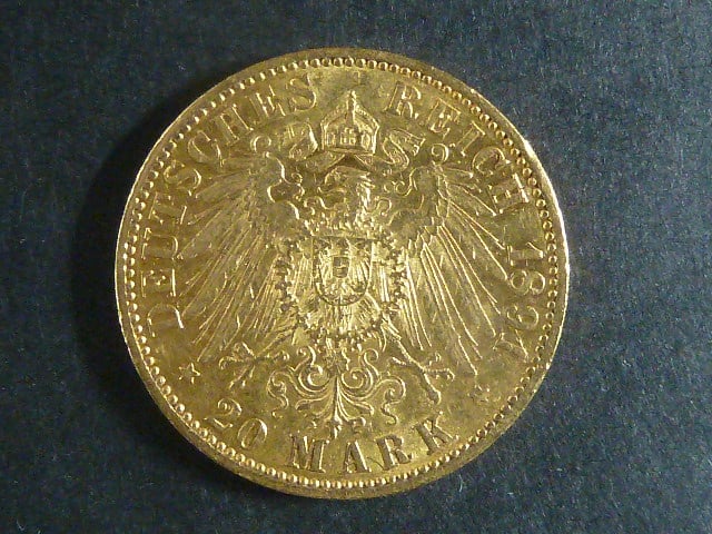 Prusko 20 Mark 1891 A, J.252