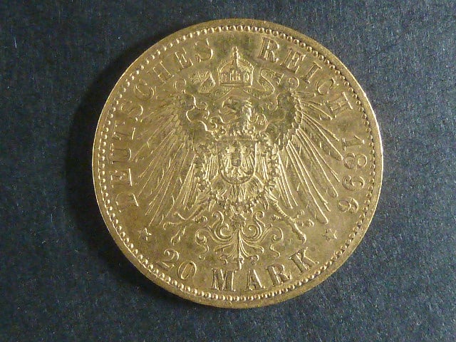 Prusko 20 Mark 1896 A, J.252