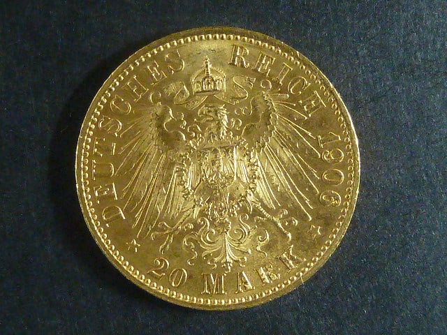 Prusko 20 Mark 1906 A, J.252