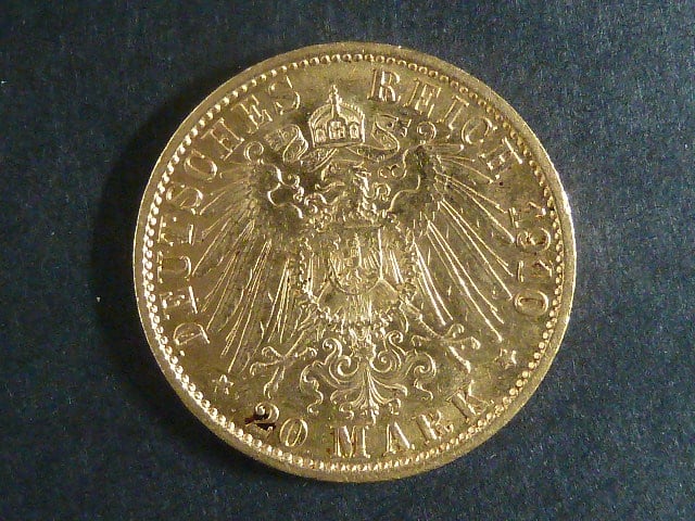 Prusko 20 Mark 1910 A, J.252