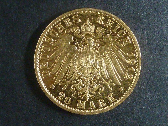 Prusko 20 Mark 1912 A, J.252