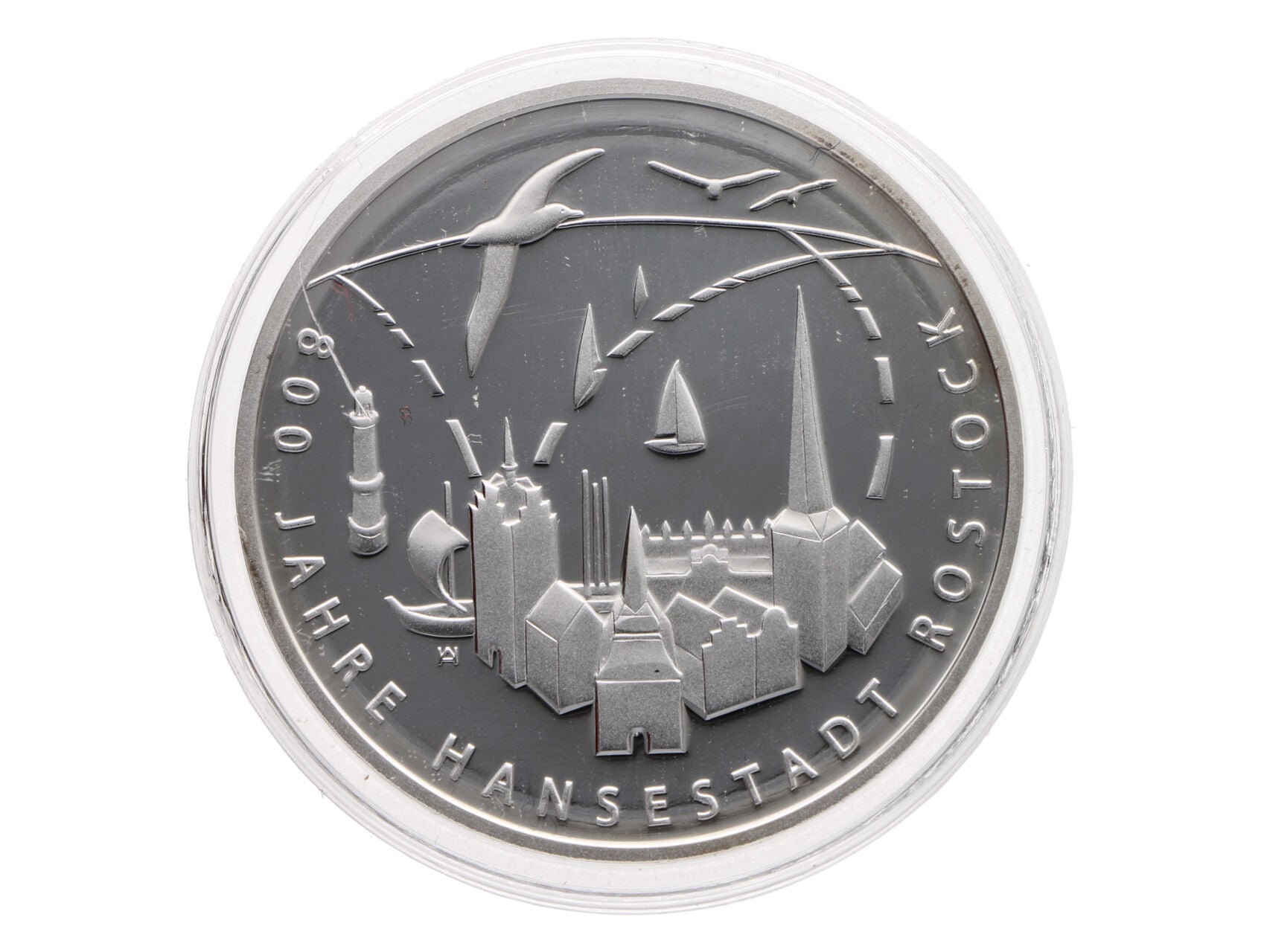 20 Euro 2018 J, 800. výročí města Rostock, 0.925 Ag, 18g