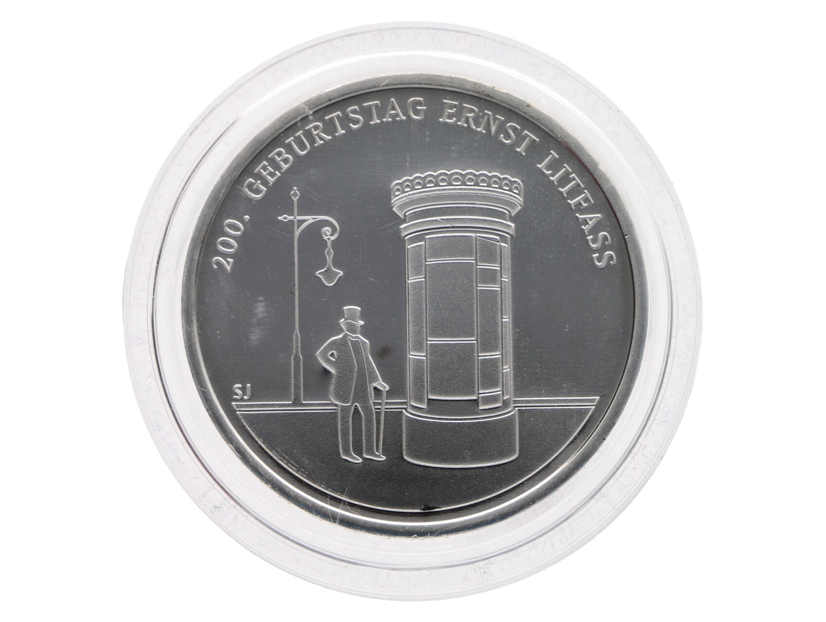 20 Euro 2016 D, 200. výročí narození Ernst Litfass, 0.925 Ag, 18g