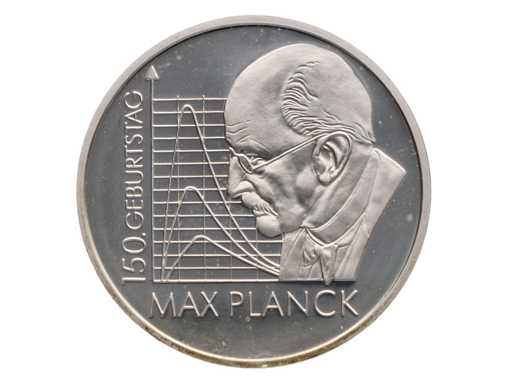 10 Euro 2008 F, 150. výročí narození Max Planck, 0.925 Ag, 18g_