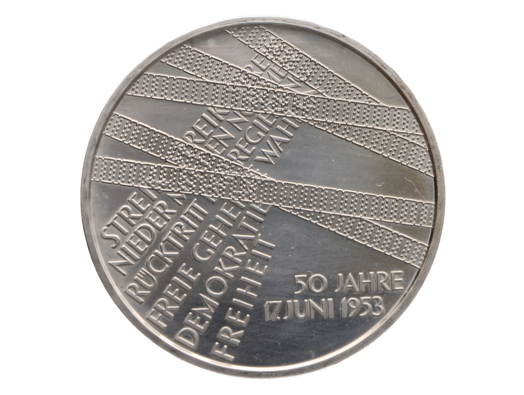 10 Euro 2003 A, 50. výročí Východoněmecké povstání 17. června 1953, 0.925 Ag, 18g_