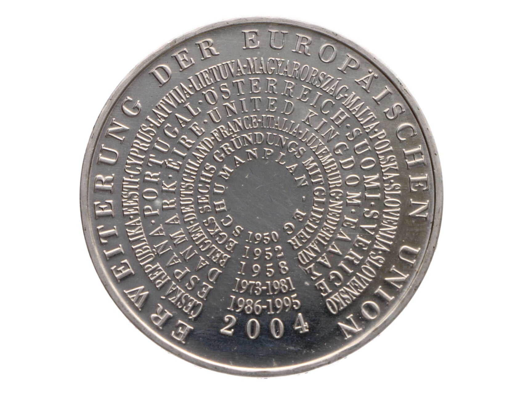 10 Euro 2004 G, rozšíření Evropské Unie, 0.925 Ag, 18g_