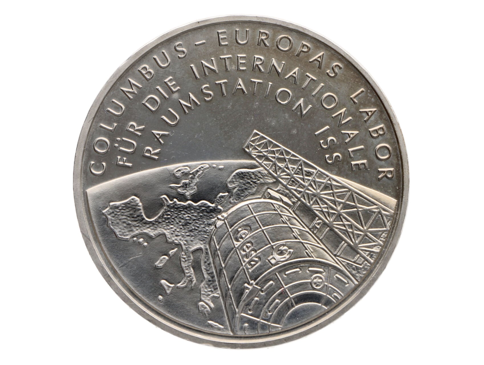 10 Euro 2004 D, Columbus Evropská laboratoř, 0.925 Ag, 18g_