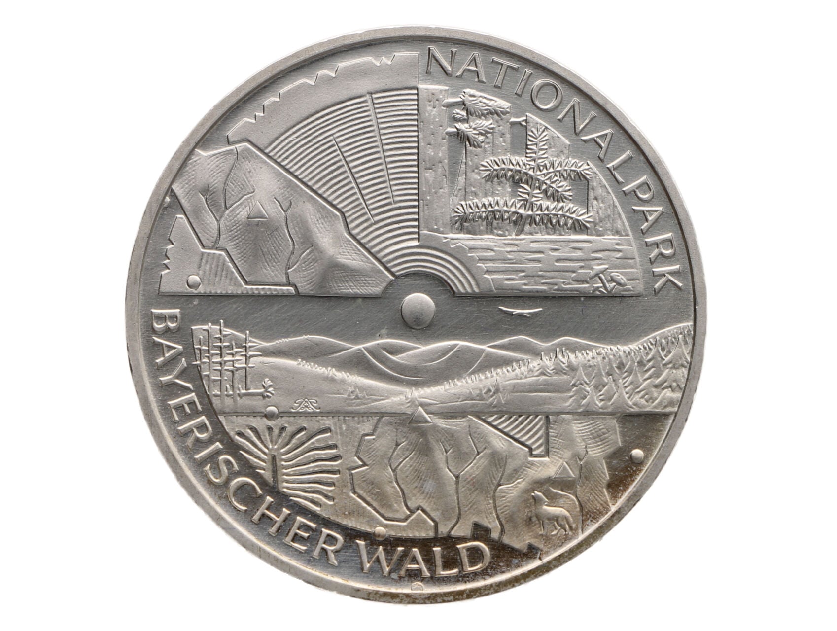 10 Euro 2005 D, Národní park Bavorských lesů, 0.925 Ag, 18g_
