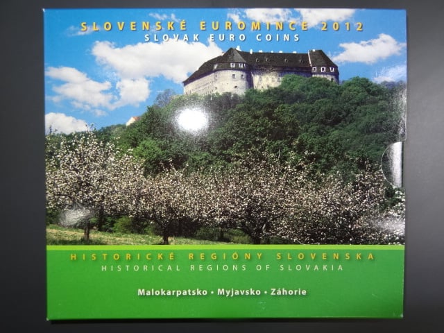 2012 ročníková sada Historické regióny Slovenska - Malokarpatsko -  Myjavsko - Záhorie