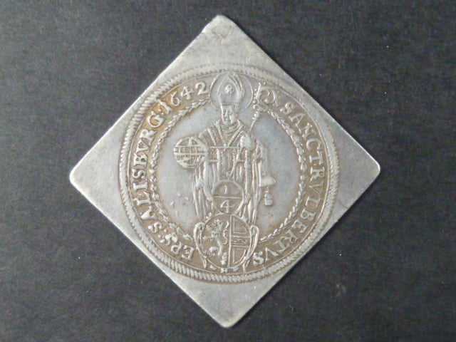 Salzburg - arcibiskupství - Paris Graf Lodron 1619 - 1653, 1/4 Tolarová klipa 1642