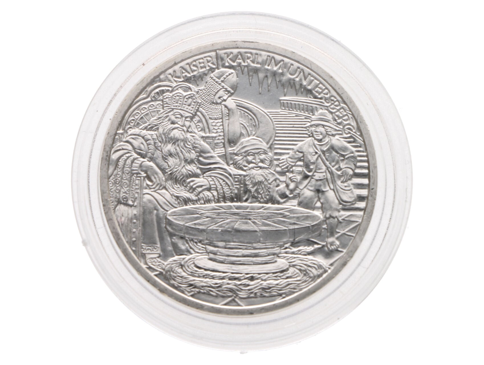 10 Euro 2010 Kaiser Karl im Untersberg, Ag 0.925, 17,30g, bez etue a certifikátu_
