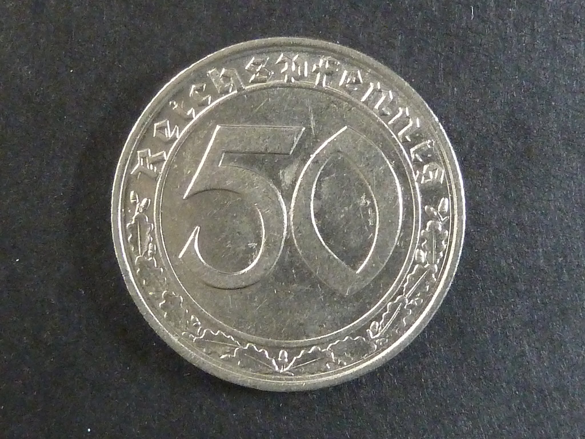 50 Reichspfennig 1938 F, J.365