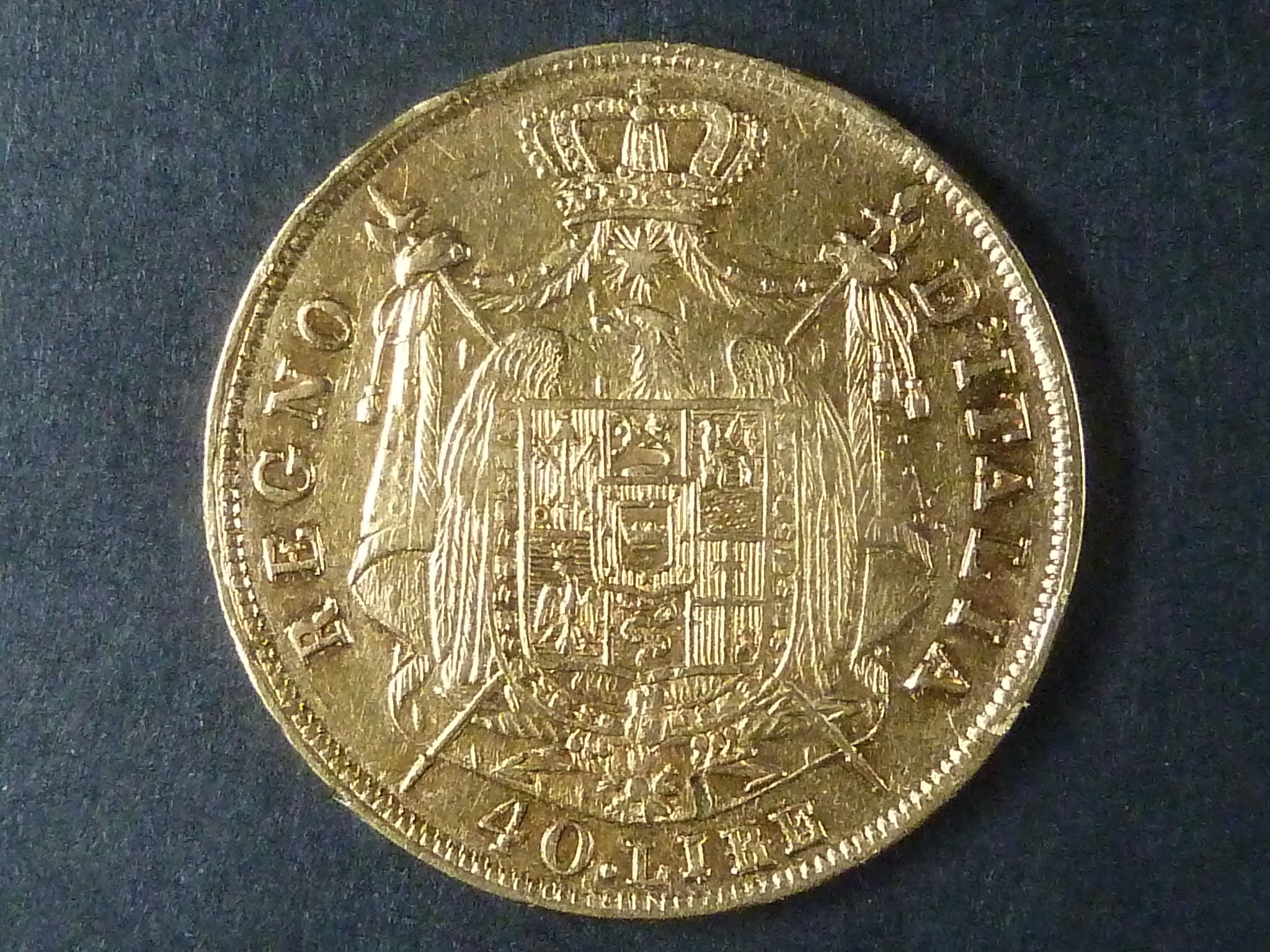 40 Lir 1812 M Napoleon I. Bonaparte, pěkná kvalita, průměr: 26 mm, 12,903 g, Au 0.900