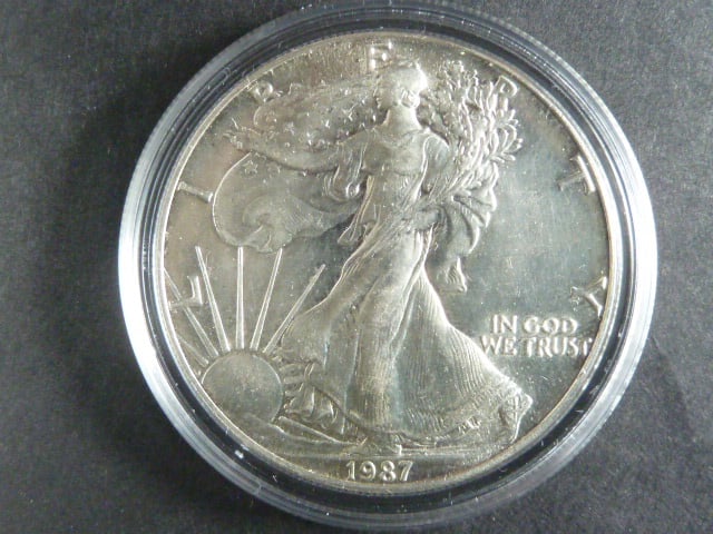 1 $ 1987 Liberty, 1 OZ Ag