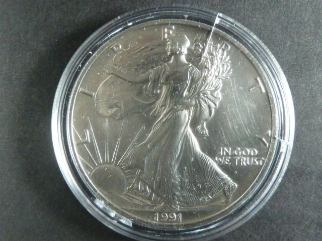 1 $ 1991 Liberty, 1 OZ Ag