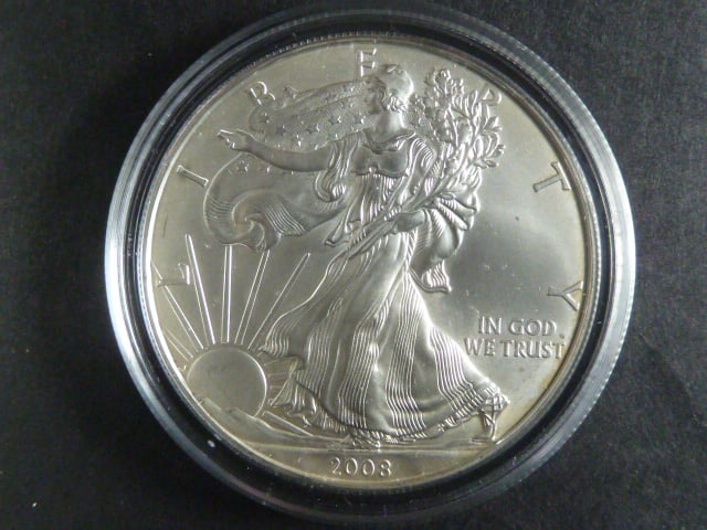 1 $ 2008 Liberty, 1 OZ Ag