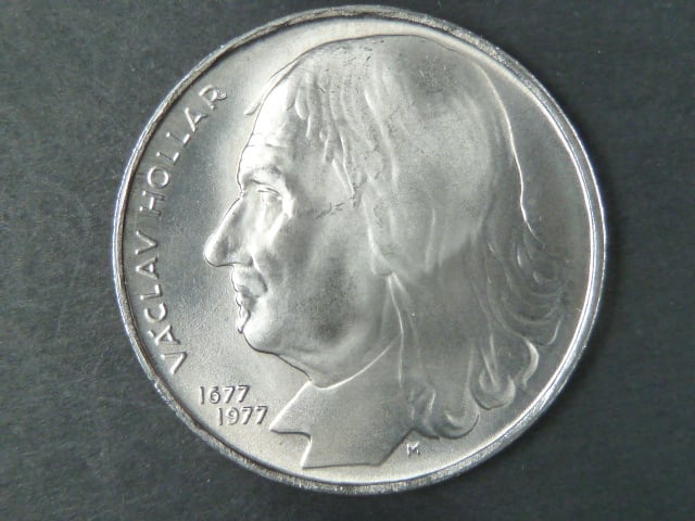 100 Kčs 1977, 300. výorčí úmrtí Václava Hollara