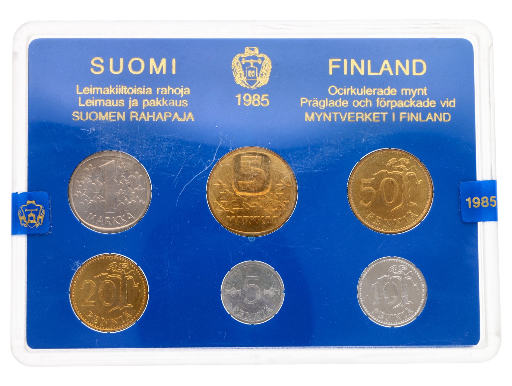 Sada oběžných mincí 1985 v plast. kartě_
