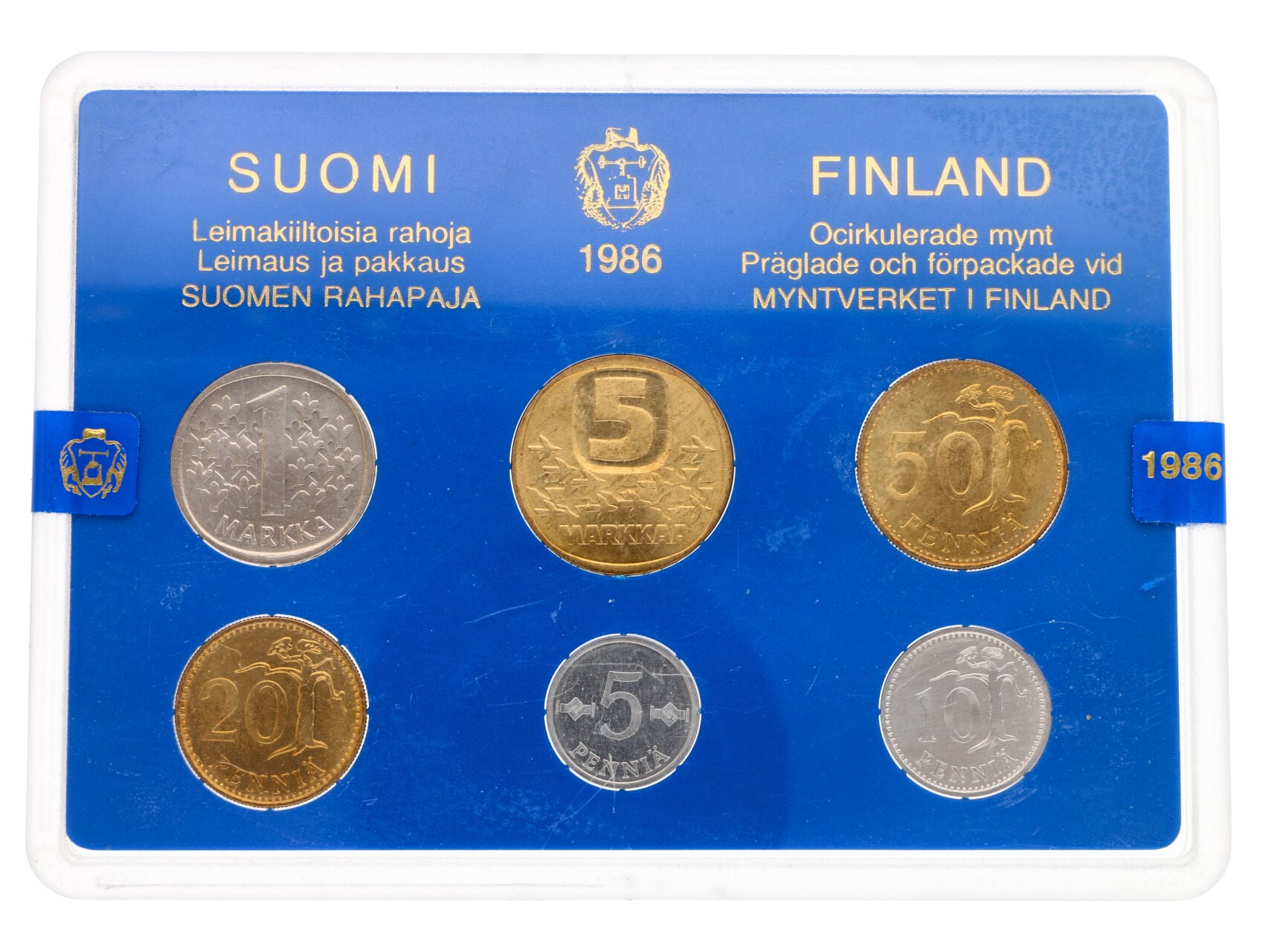 Sada oběžných mincí 1986 v plast. kartě_