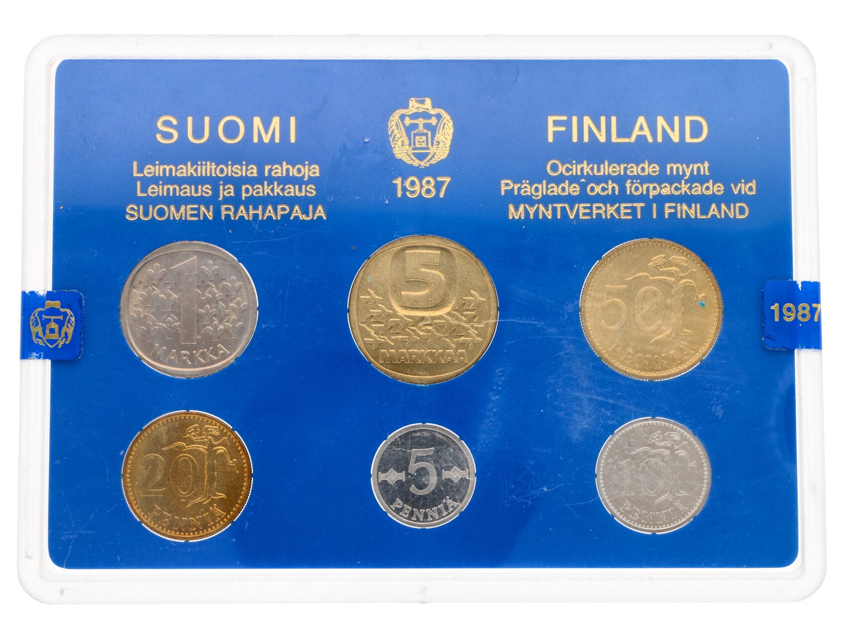 Sada oběžných mincí 1987 v plast. kartě_