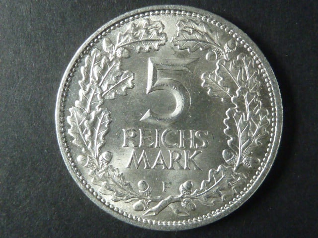5 Reichsmark 1925 F Rheinlande, J.322