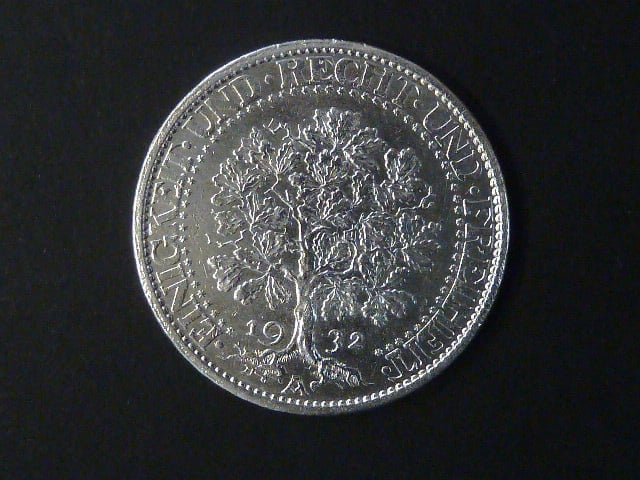 5 Reichsmark 1932 A Eichbaum, J.331