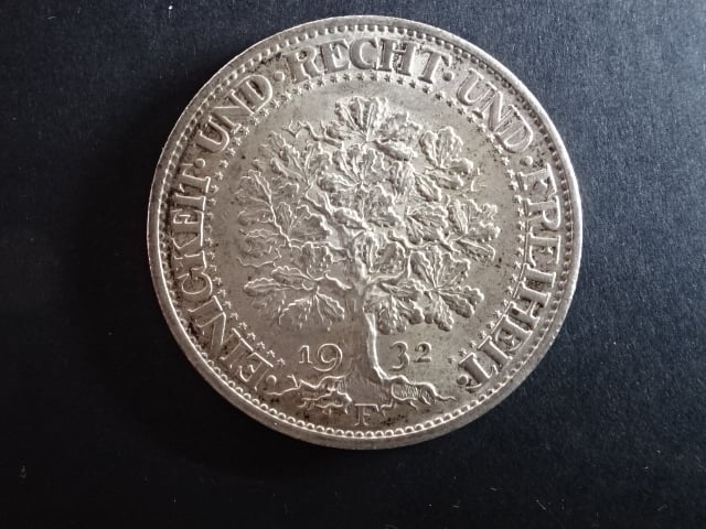 5 Reichsmark 1932 F Eichbaum, J.331