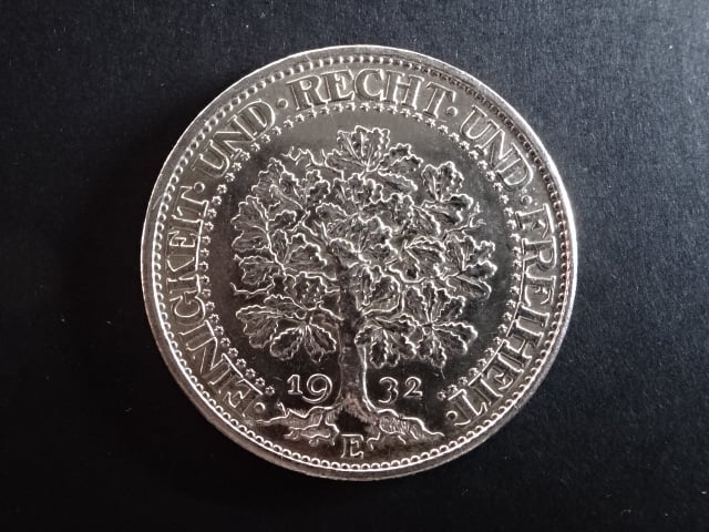 5 Reichsmark 1932 E Eichbaum, J.331