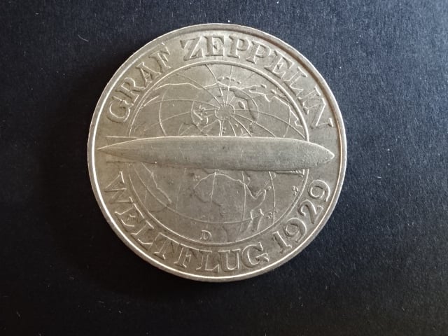 3 Reichsmark 1930 D Zeppelin, J.342