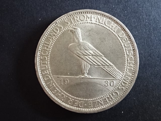 3 Reichsmark 1930 A Rheinlandräumung, J.345