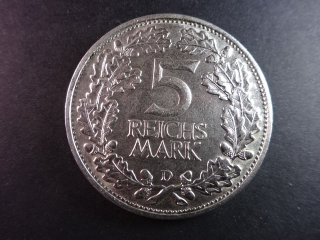 5 Reichsmark 1925 D Rheinlande, J.322