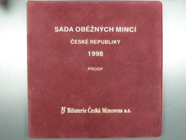 sada 1998 PROOF semišový obal